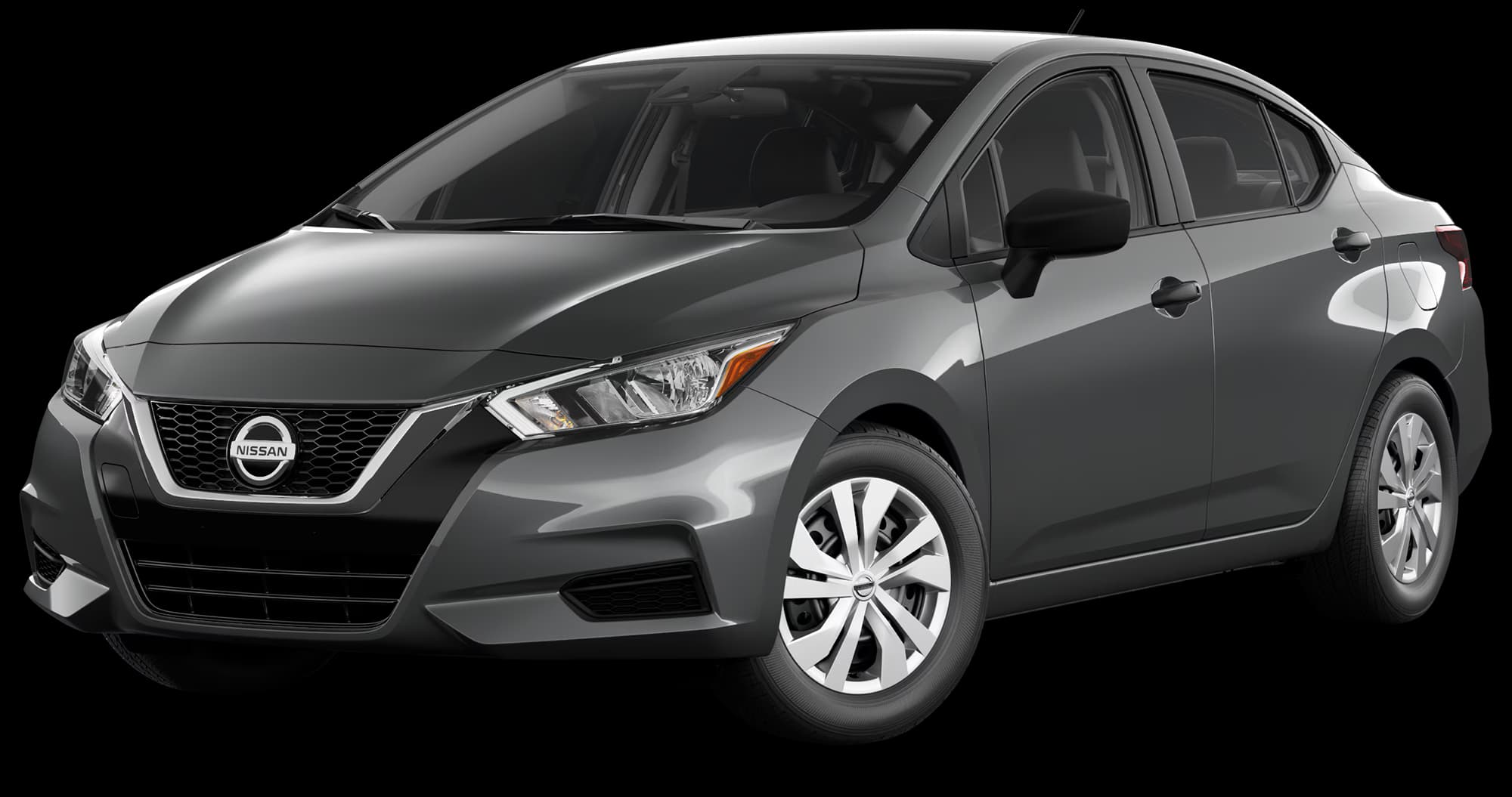 Sedán ejecutivo Nissan Versa en color gris oscuro